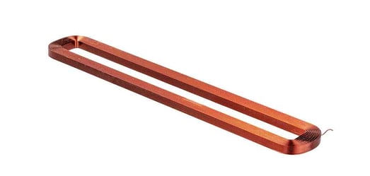 Une self à air orthocyclique parfaitement enroulée avec un facteur de remplissage d'environ 75%. Fabricant: KUK Group